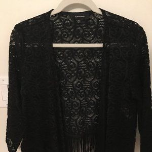 R&M Richards Black Lace Shrug M